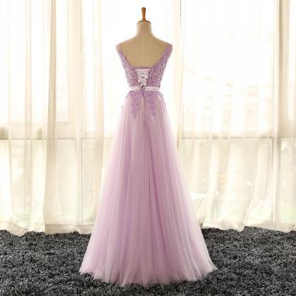 Cute Bridesmaid Dress,a-line Tulle Long Light..