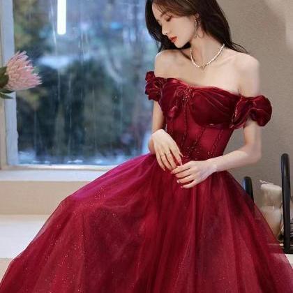 Off Shoulder Prom Dress, Sexy Party Dress,charming..