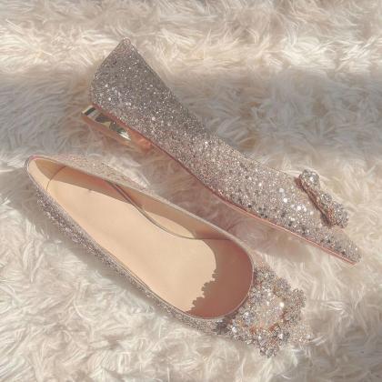 Wedding Shoes, Crystal, Glitter Wedding Bridesmaid..