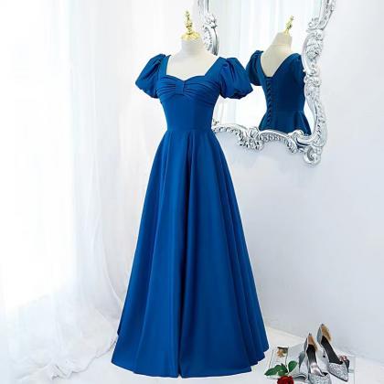 Princess Long Prom Dress,royal Blue Evening..