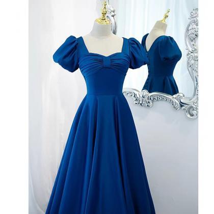 Princess Long Prom Dress,royal Blue Evening..