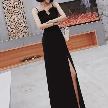 Black Evening Dress, Noble Prom Dress, Sexy Party..