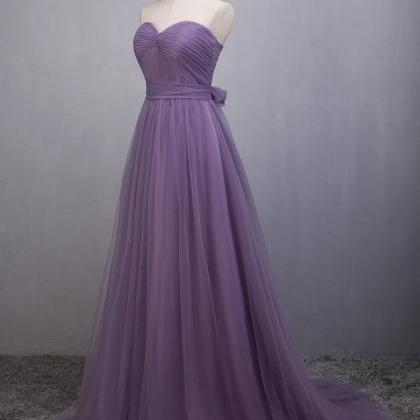Strapless Prom Dress,dream Wedding Dress,purple..