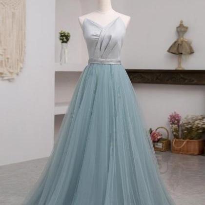 Strapless Prom Dress,blue Evening Dress,pretty..