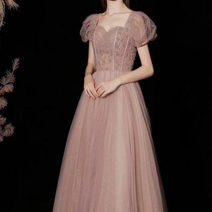 Fairy Bridesmaid Dress Pink Prom Dress, Off..
