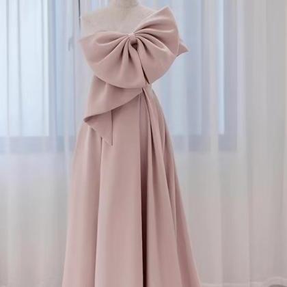 One Shoulder Prom Dress,cute Party Dress,satin..