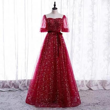 Off Shoulder Prom Dress,red Party Dress,fairy..