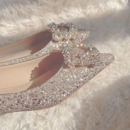 Crystal Shiny Piece Wedding Shoes, Bridesmaids..