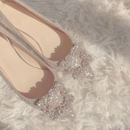 Crystal Shiny Piece Wedding Shoes, Bridesmaids..