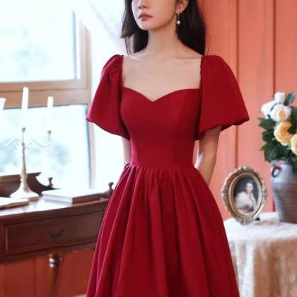 Red Evening Dress, Charming Prom Dress, Off..