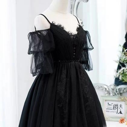 Little black prom dress,cute homeco..