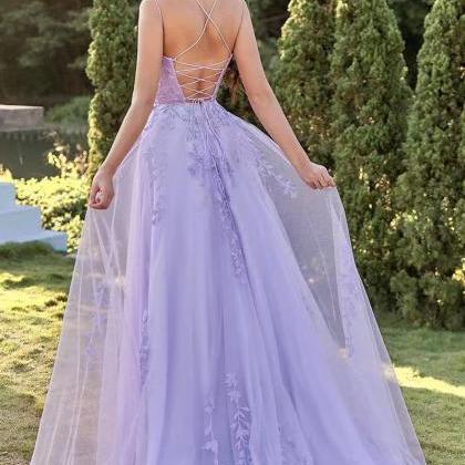 Long Wedding Dress, Sexy Prom Dress, Backless..