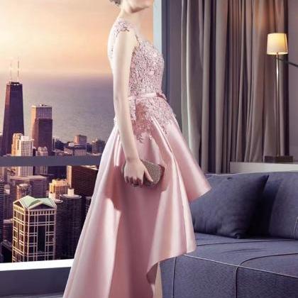 Pink Evening Dress,sleeveless Party Dress,cute..