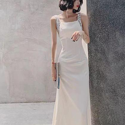 Sexy Party Dress, White Party Dress, Elegant..