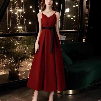 Sexy Prom Dress,red Party Dress, Spaghetti Strap..
