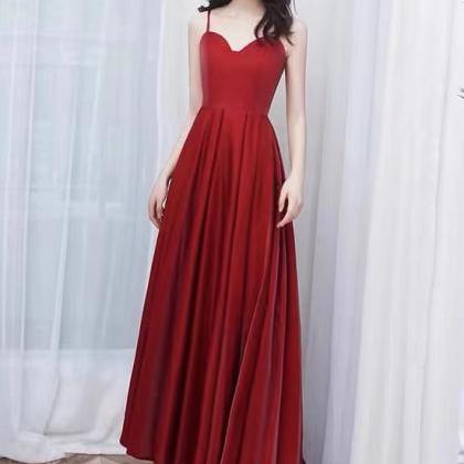 Sexy Prom Dress,red Party Dress, Spaghetti Strap..