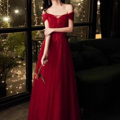 Red Dress, Fairy Off Shoulder Prom Dress,sexy..