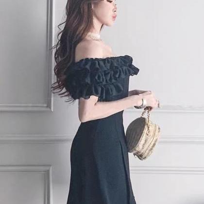 Off Shoulder Party Dress,chic Prom Dress,sexy..