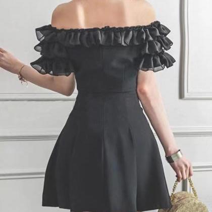 Off Shoulder Party Dress,chic Prom Dress,sexy..