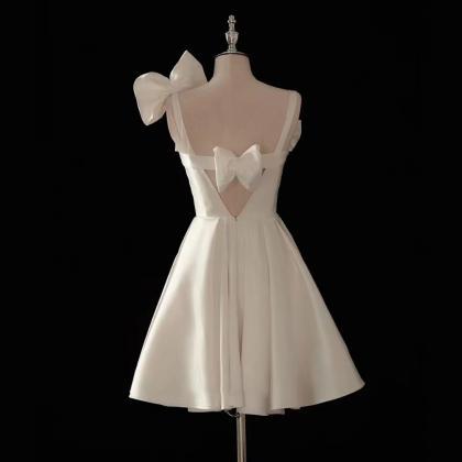 White party dress,cute homecoming d..