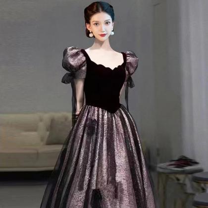 Black Evening Dress, Light Luxury Prom Dress,..