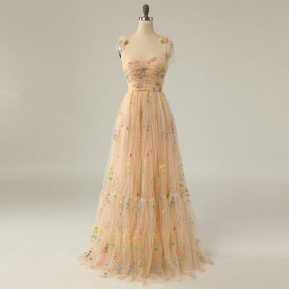 Spaghetti Strap Evening Dress, Chic Prom..