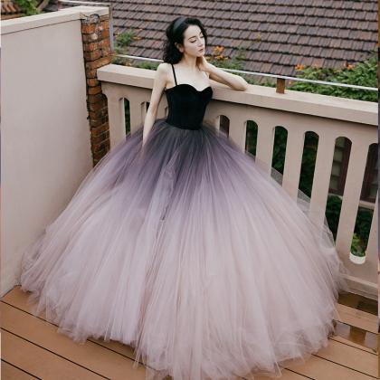 Spaghetti Strap Evening Dress,purple Prom Dress,..