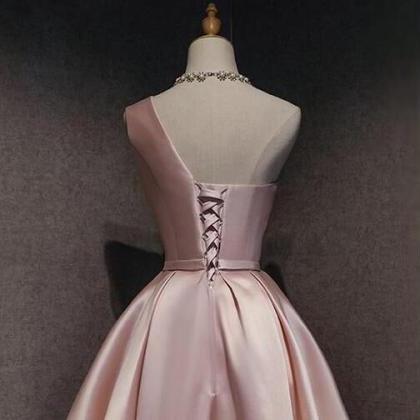 Cute Homecoming Dresses,light Pink Tea Length..