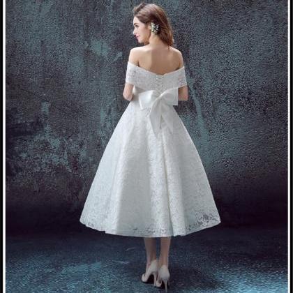 Off Shoulder Evening Dress,white Homecoming..