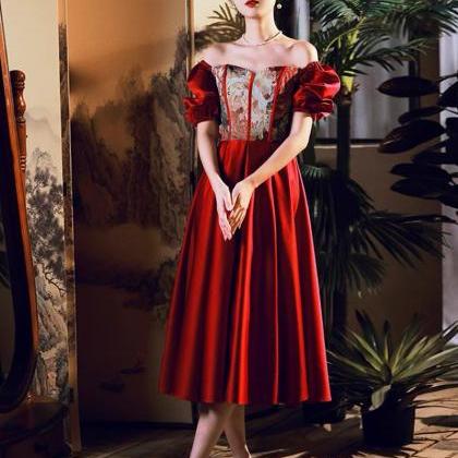 Red Daliy Dress,vintage Birthday Dress,sweet Party..
