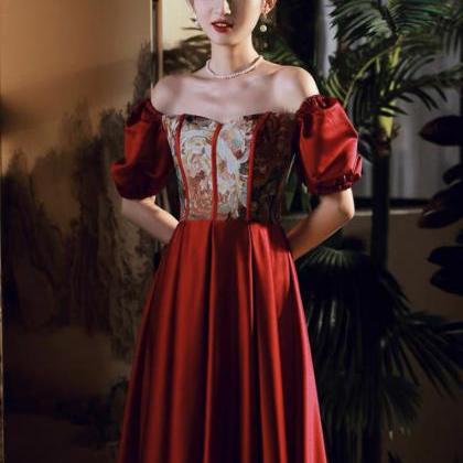 Red Daliy Dress,vintage Birthday Dress,sweet Party..