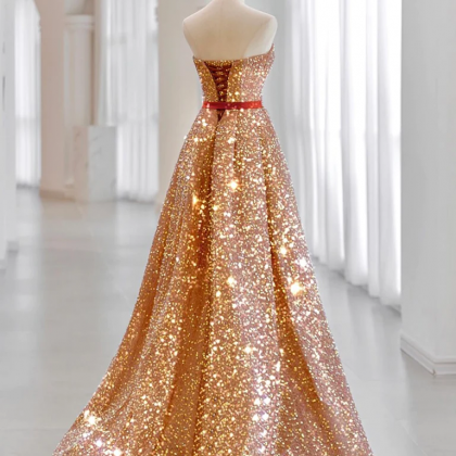Light Luxury Champagne Gold Deep V Suspender Sequin Pattern 17th Birthday Homecoming Dress cc4298