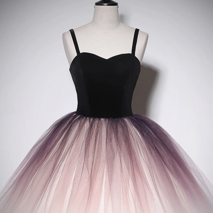 Midnight Velvet And Ombre Tulle Ball Gown