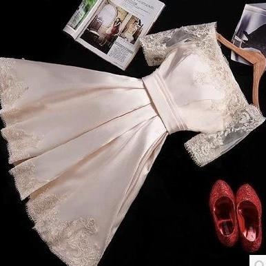 Elegant Bridesmaid Dress, Cute Graduation Dress..