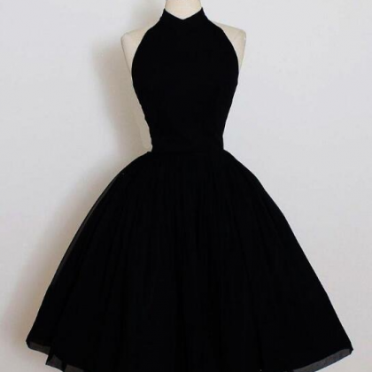 Black Short Formal Prom Dresses,simple Sleeveless..
