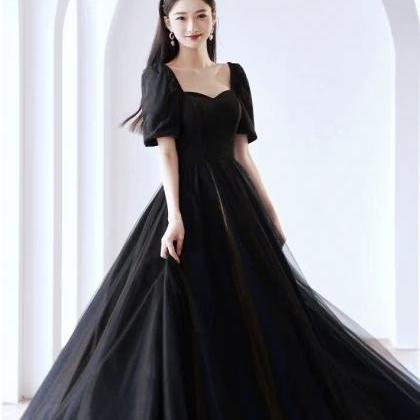 Plus Size Elegant Party Evening Dress, Black..