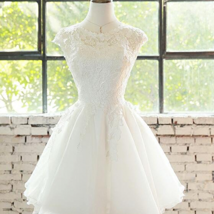 Elegant Tulle And Lace Homecoming Dress, Beautiful..