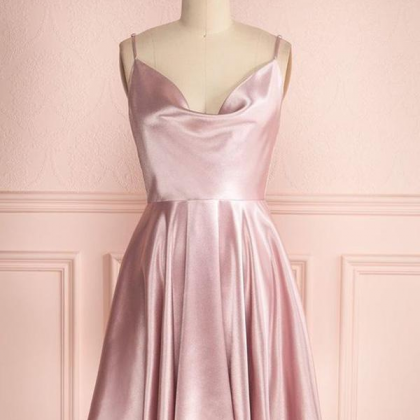 Pink Princess Party Dress Satin Ruffles Sleeveless..