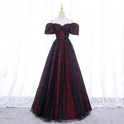 Unique Jacquard Prom Dress, Luxury Black Dress,..