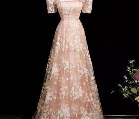 Half Sleeves Lace And Chiffon Short Gowns Vintage Mauve Plus Size
