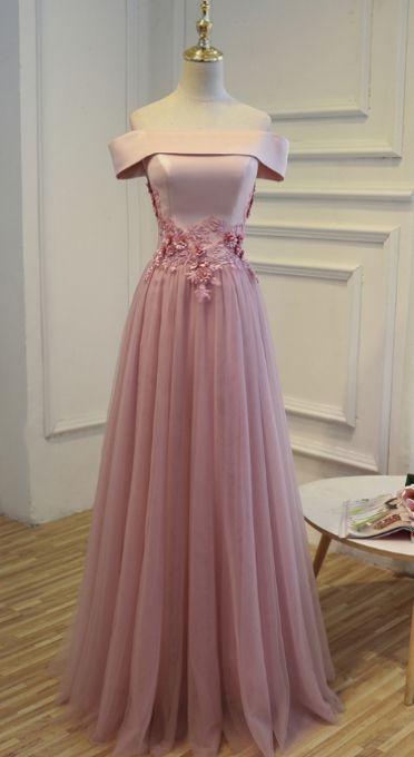 Customized Comfortable Sleeveless Prom Dresses, Pink Sleeveless Prom Dresses, Long Prom Dresses, Pink Long Party Evening Dress