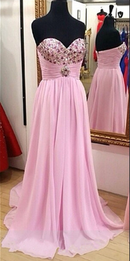 Prom Dress,pink Prom Dress,pretty Prom Dress,beaded Prom Dress,long Prom Dresses, Chiffon Prom Dress,party Dresses,long Prom Dress ,sexy Party