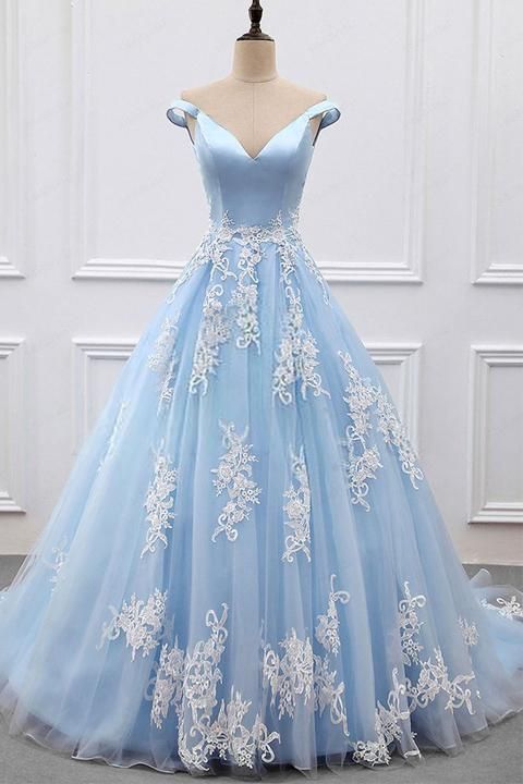 Prom Dresses,tulle Off-the-shoulder Neckline ,a-line Evening Dresses With Beaded, Lace Appliques , Fashion,custom Made