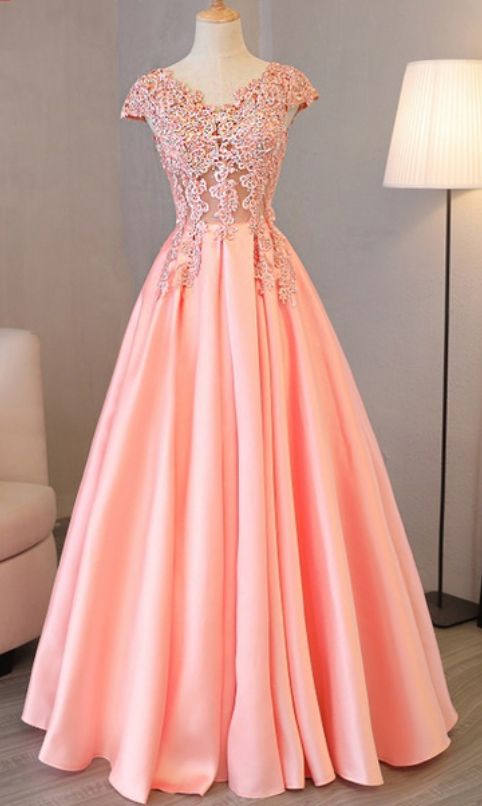 Rose's Long Evening Dress, Woman's Custom Dress, A Formal Evening Gown,lace Applique Prom Dress, Floor Length Evening Dress