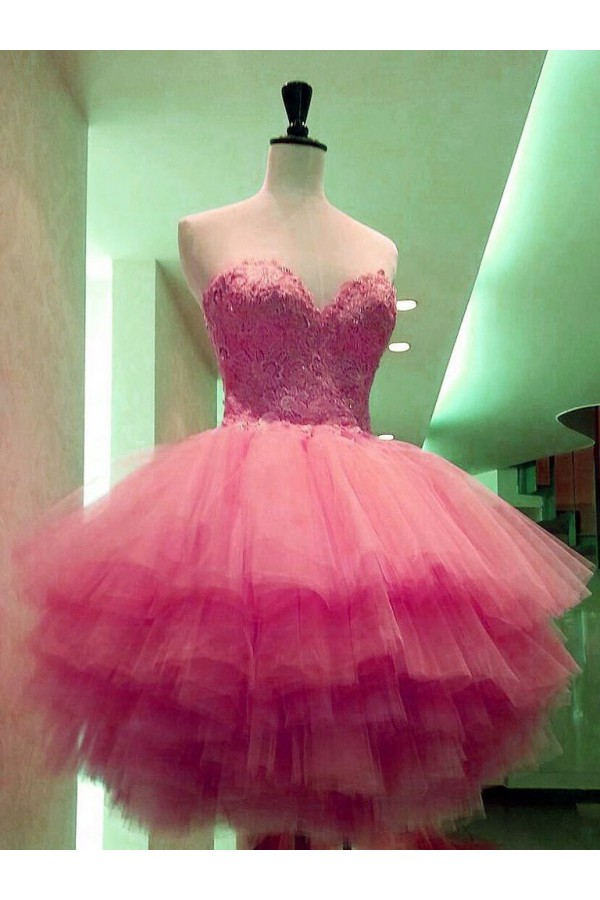 Ball Gown Homecoming Dresses,sweetheart Homecoming Dress,pink Homecoming Dresses,short Prom Dress,tutu Dress