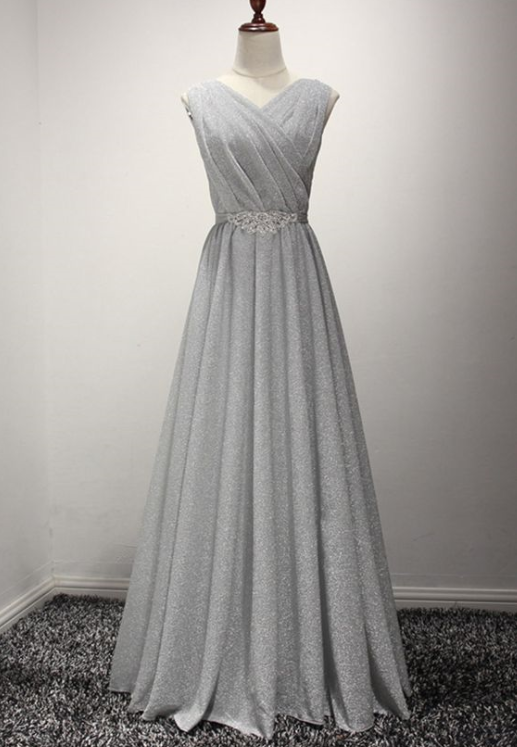 sparkly grey prom dress