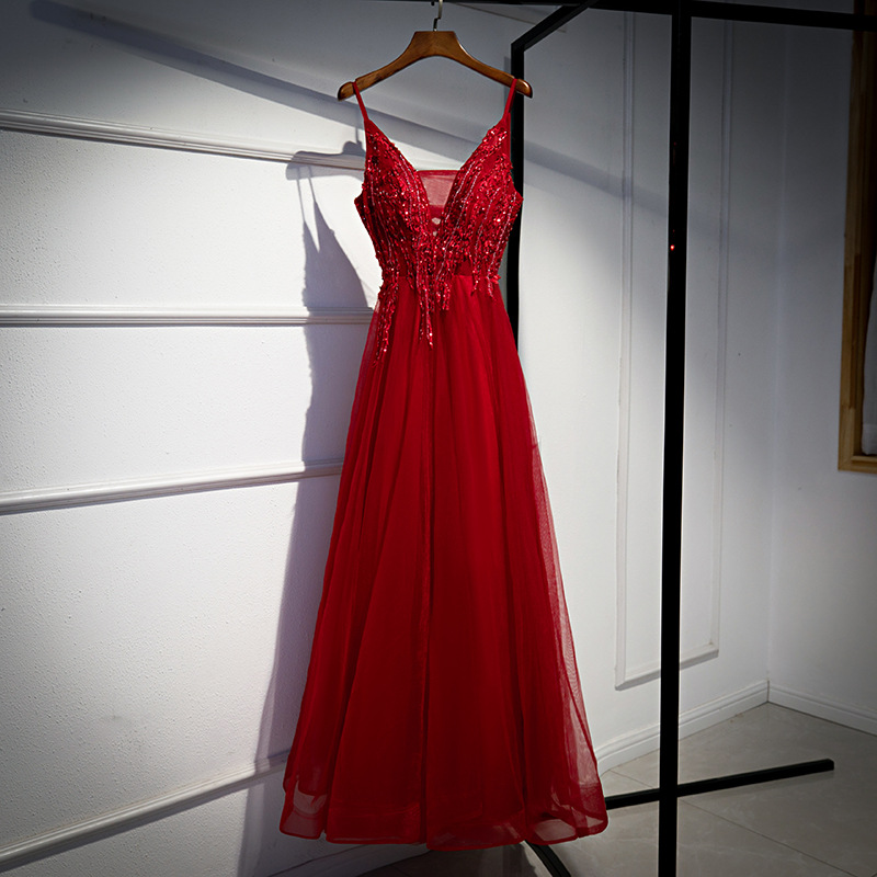 Red Party Dress,spaghetti Strap Prom Dress,charming Evening Dress,custom Made