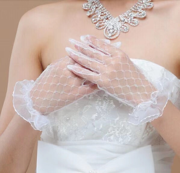 Wedding Short Lace, Lace Gloves.wholesale Of White Wedding Gloves