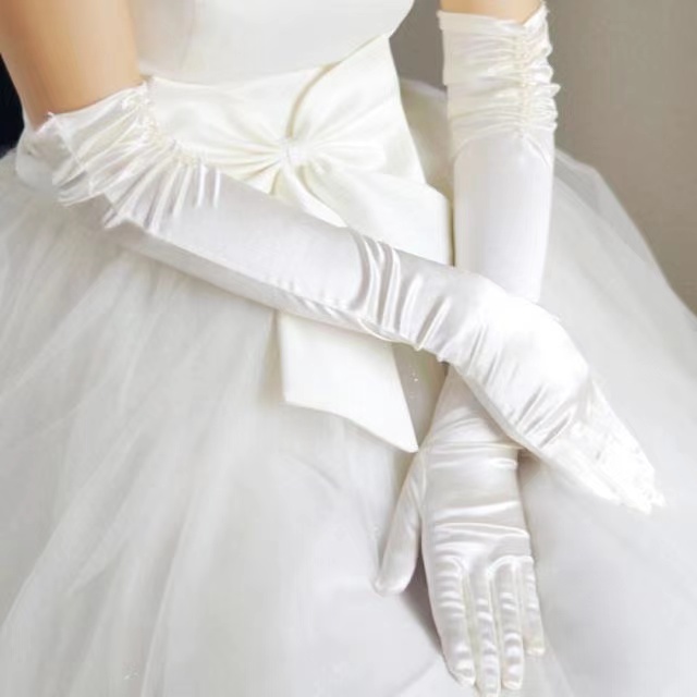 Wedding Gloves, Bridal Gloves, Double Beaded Gloves, Wedding Gloves Winter Gloves