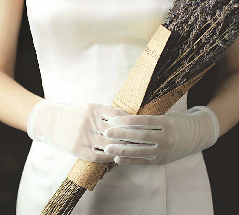 Wedding Bride Dress Gloves, Gauze Small Fresh Short Style Gloves, Manufacturers Direct